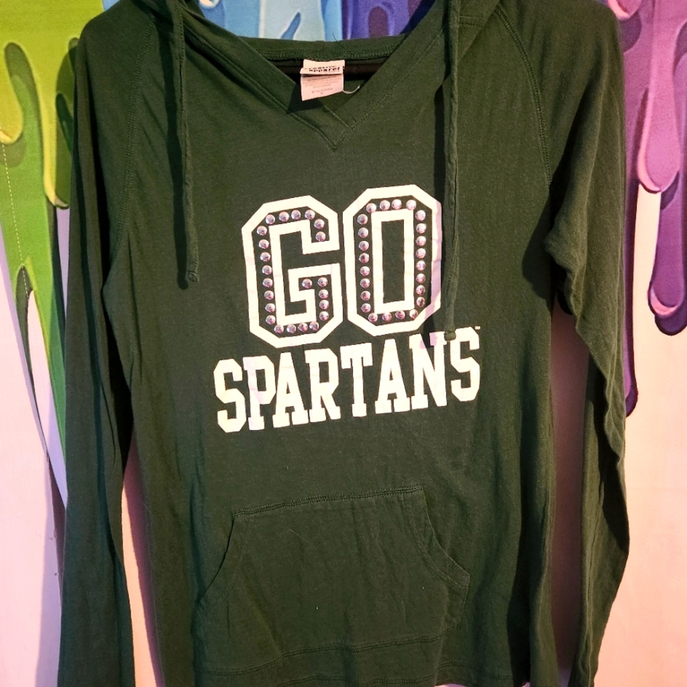 Medium, 'Go Spartans' Hoodie From Creative Apparel, Lightweight